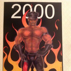 Original International Mr. Leather Poster for 2000 IML Chicago, Art by Ponyboy
